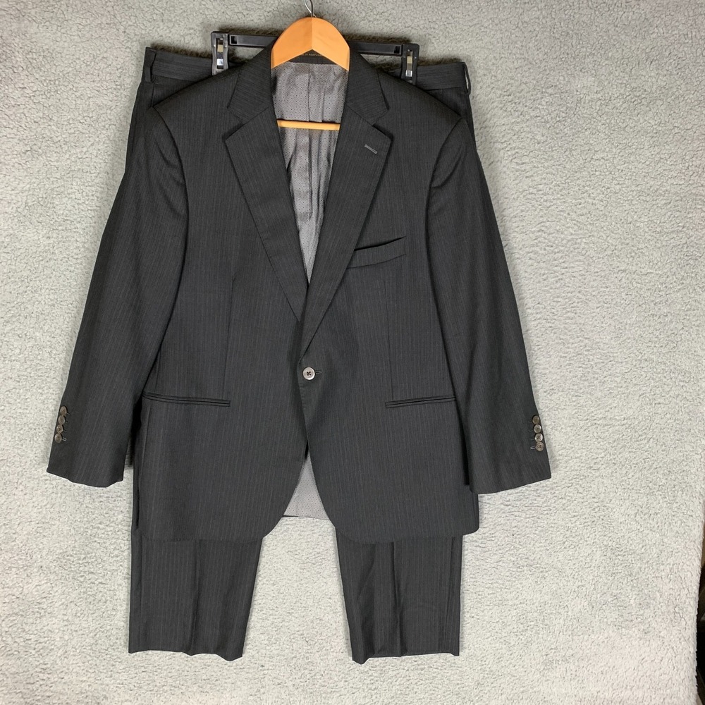 J.‎ Hilburn Vitale Barberis Bespoke 2-Piece Suit Custom Tailored 43R Pants 37x29